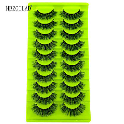 5/10 Pairs 3D Mink False Eyelashes – Wispy Handcrafted Full Strip Short Natural Lashes for Makeup