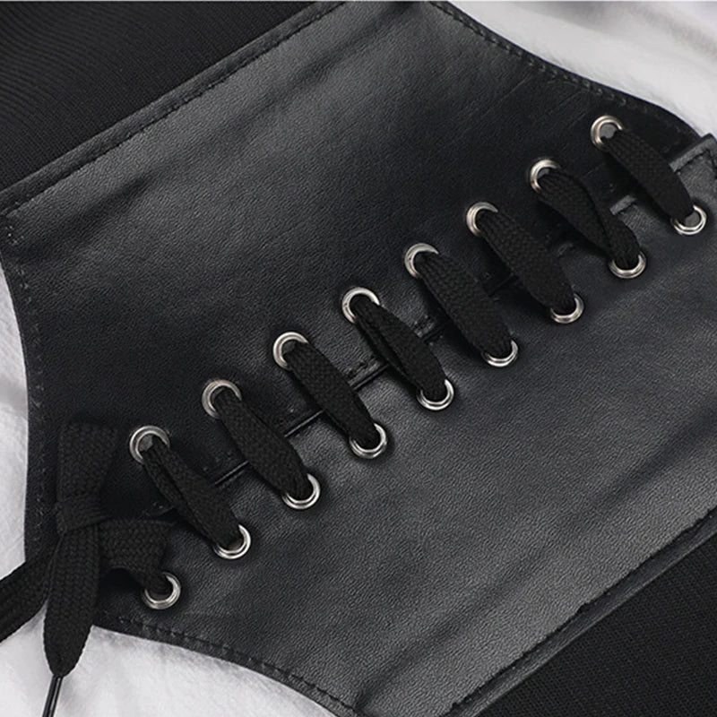 Women’s Leather Corset Waist Belt Shapewear – High Waist Slimming Cummerbund Strap Bustier Body Shaping Fashion Accessories
