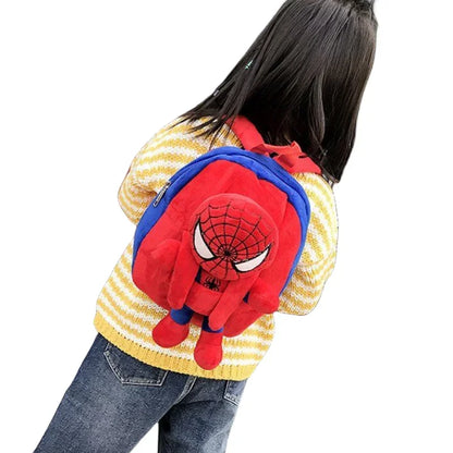 Marvel Series Cartoon Plush Toy Backpack – Cute & Fashionable Kindergarten Leisure Bag for Kids, Holiday Gift