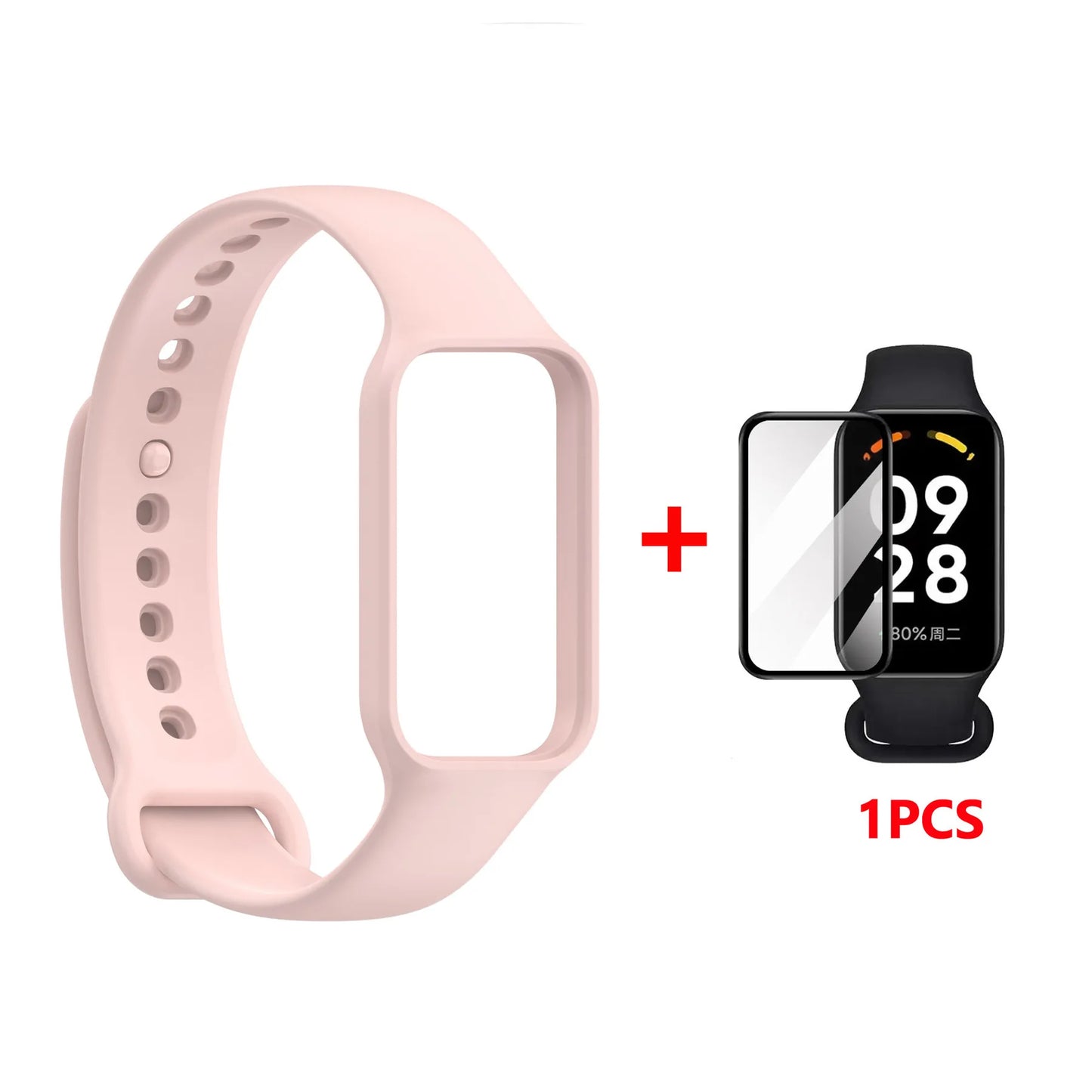 Replacement Silicone Strap for Redmi Smart Band 2 — Compatible with Xiaomi Smart Band 8, Adjustable Fitness Wristband