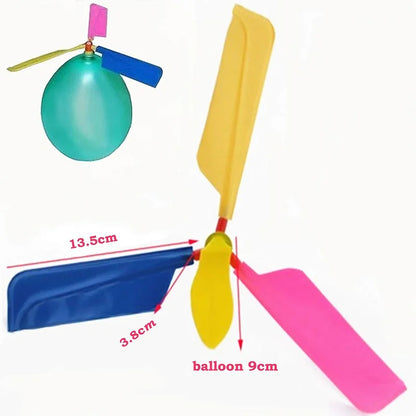 1/10PCS Air Balloon Helicopter Toy – Outdoor Flying Helicopter Balloon Set for Kids, Birthday & Children’s Day Party Gift