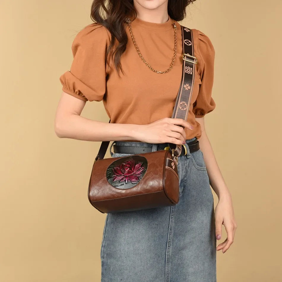 Luxury Women’s Leather Handbag – Large Capacity Shoulder & Crossbody Designer Bag