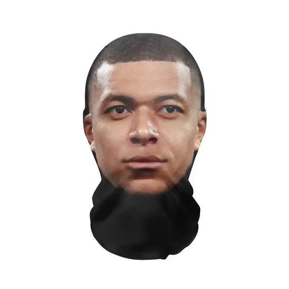3D Printed Realistic Face Mask - Stretch Mesh Full Head Cosplay Balaclava for Role Play & Hip Hop Costume