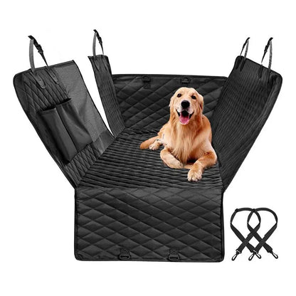 Double Zipper Car Pet Seat Pad: Waterproof Dirt-Resistant Cushion for Solid Color Cars - Suitable for Multiple Models, Rear Seats Protection - 143×153CM