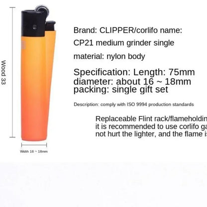 Original Spanish Clipper Refillable Gas Lighter – Personality Pattern 8-Piece Boxed Set Smoking Collection Gift Wholesale Lighter Pack