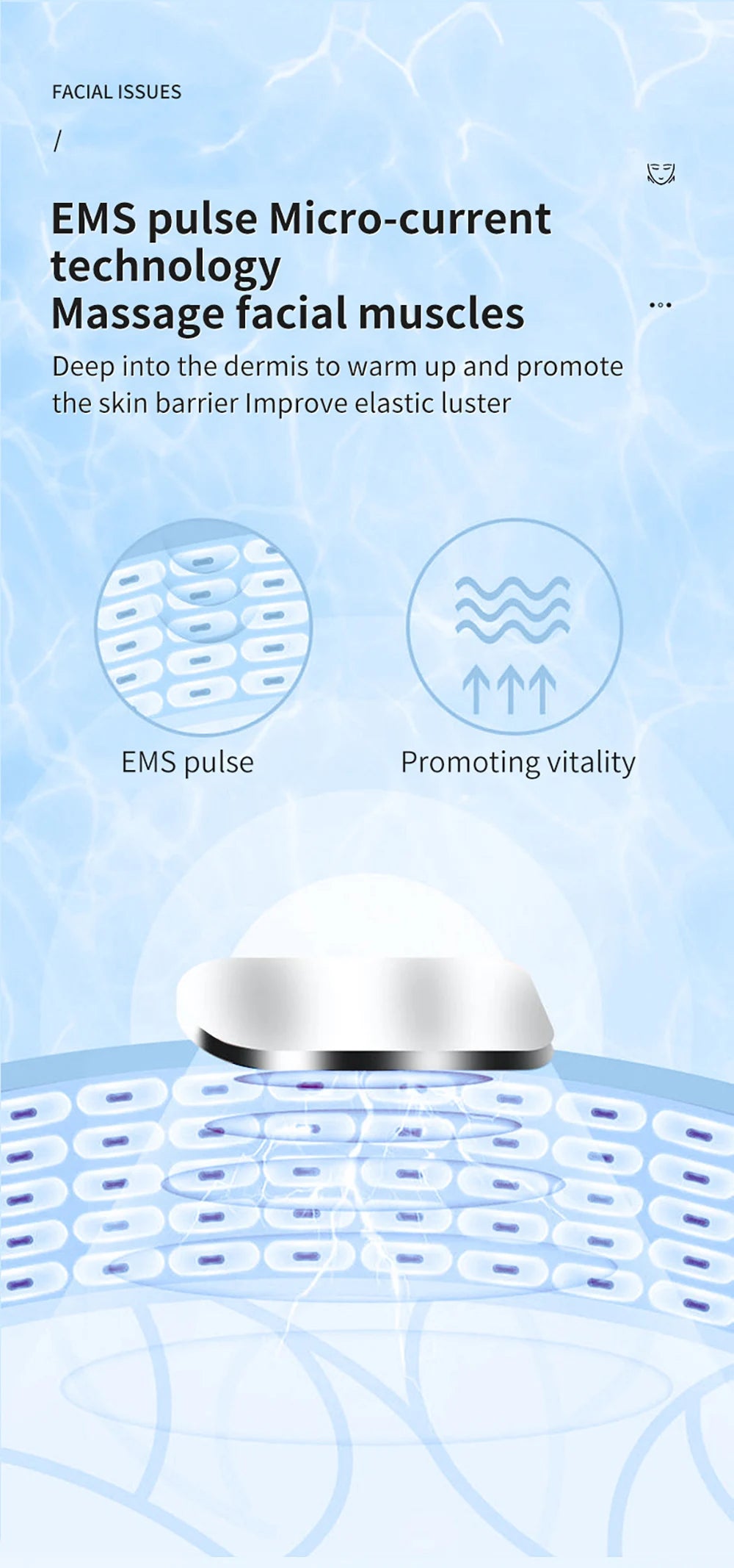 EMS Face Lifting Massager – Anti-Wrinkle, Firming V-Face Lift Microcurrent Device for Double Chin Skin Care