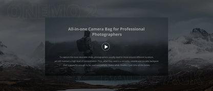 PGYTECH OneMo 2 Camera Backpack – Waterproof Shoulder Bag for Canon, Fuji Cameras & 16" Laptop