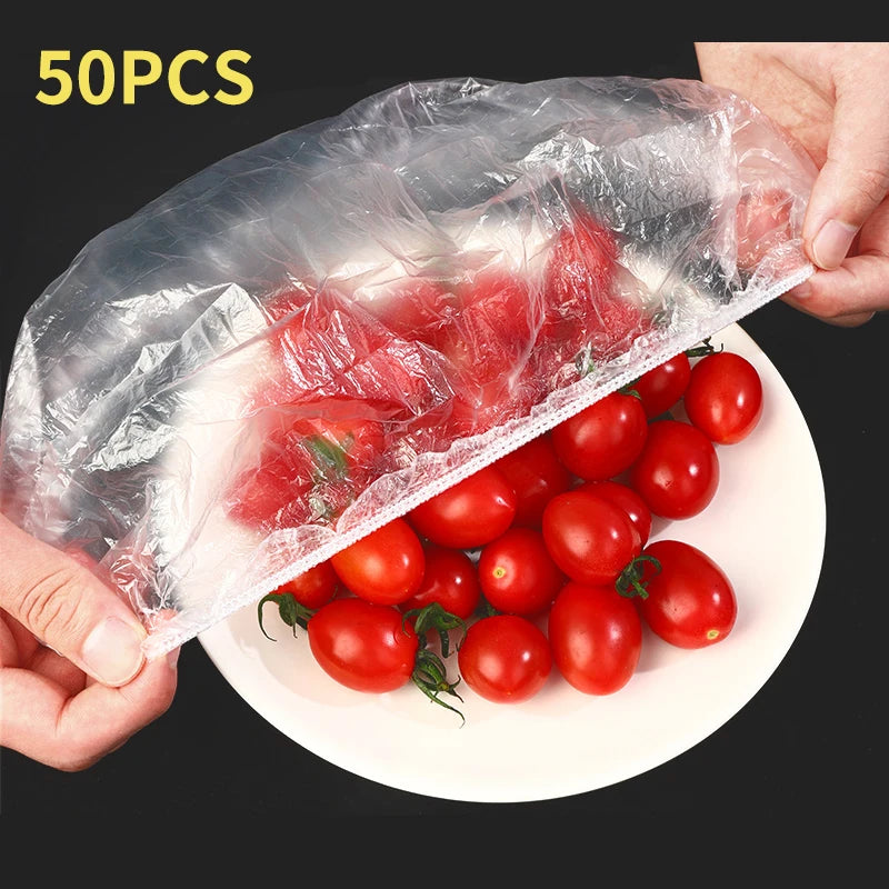 Reusable Elastic Food Covers – Durable Plastic Wrap Lids for Bowls, Plates & Kitchen Food Storage