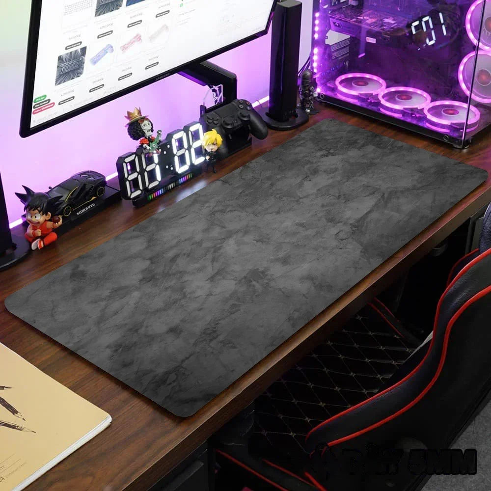 Large 900x400mm XXL Overlock Desk Mat – Grey Gaming Mouse Pad & Keyboard Mat for Desktop Accessories
