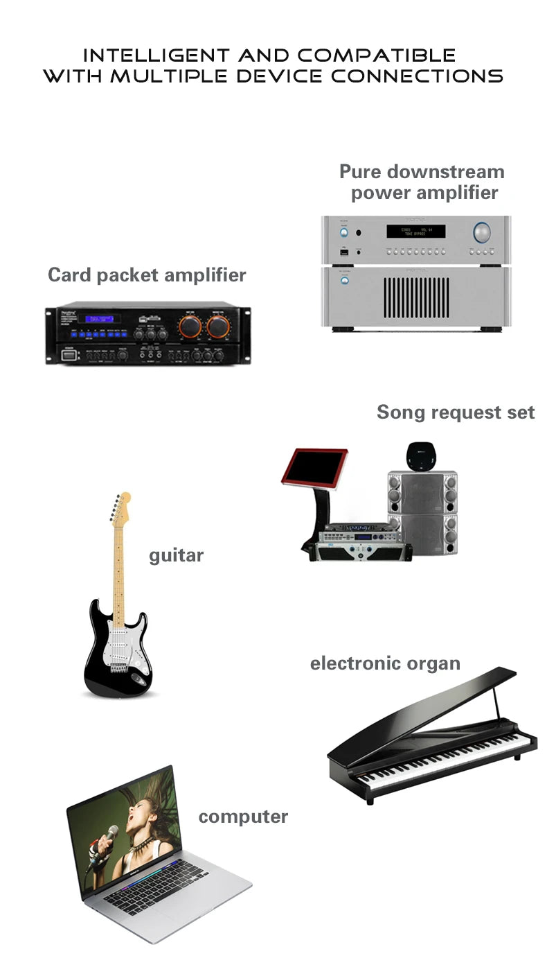 4-Channel Audio Mixer — USB Studio Mixer with 48V Phantom Power & Bluetooth for DJ & Karaoke