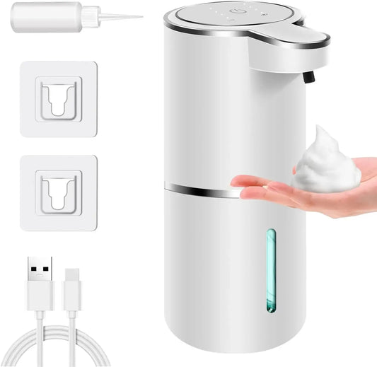 Smart 380ml Touchless Foaming Soap Dispenser - USB Rechargeable, 4-Level Foam Control