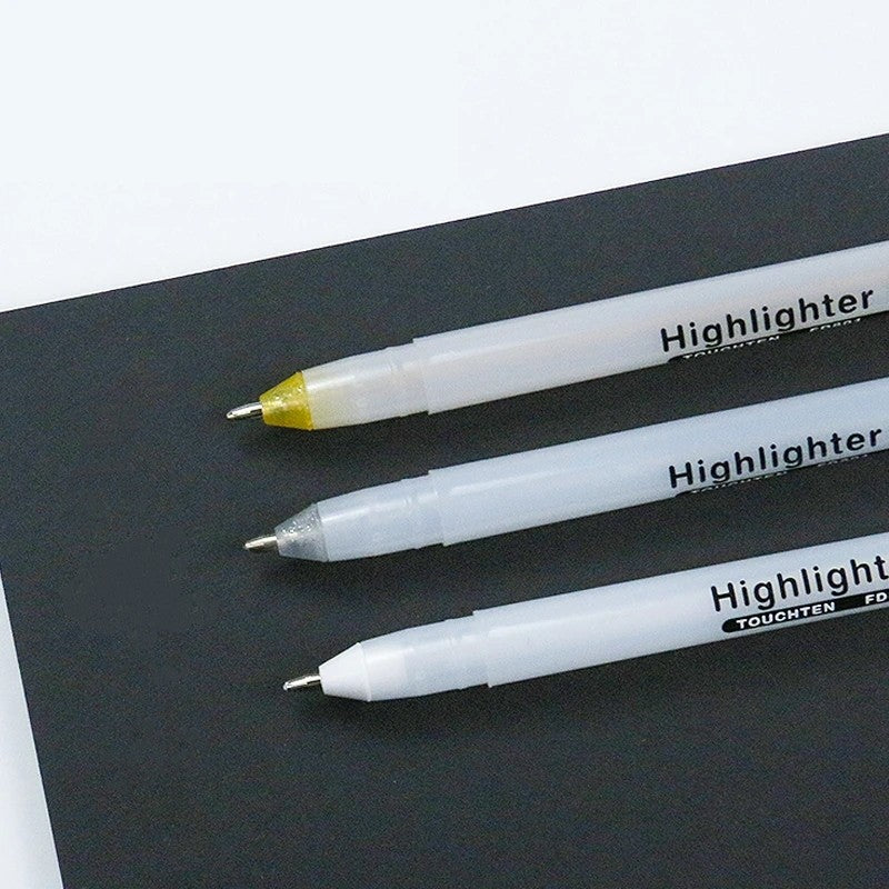 12pcs Set 0.8mm Metallic Paint Markers – Permanent Gold, Silver & White Pens for Graffiti, Writing & Drawing