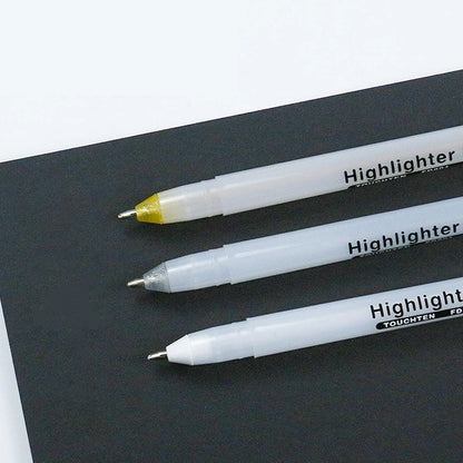 12pcs Set 0.8mm Metallic Paint Markers – Permanent Gold, Silver & White Pens for Graffiti, Writing & Drawing