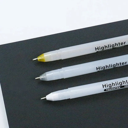 12pcs Set 0.8mm Metallic Paint Markers – Permanent Gold, Silver & White Pens for Graffiti, Writing & Drawing