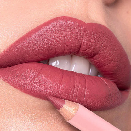 12-Color Matte Lipliner Pencil – Waterproof, Plumping Lip Liner for Natural Nude & Pink Shades | Professional Lip Contour Makeup