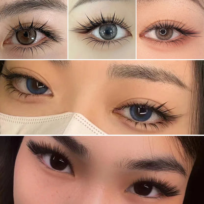 NAGARAKU Synthetic Mink Eyelash Extensions — 16 Lines, Mixed 7-15mm N/M/L/LB/LC/LD Curl High-Quality Individual Lashes
