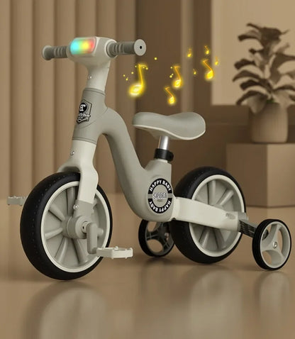 2-in-1 Children’s Balance Bike – Three-Wheeled Multifunctional Pedal Walker with Music & Lights, Indoor and Outdoor Baby Toy