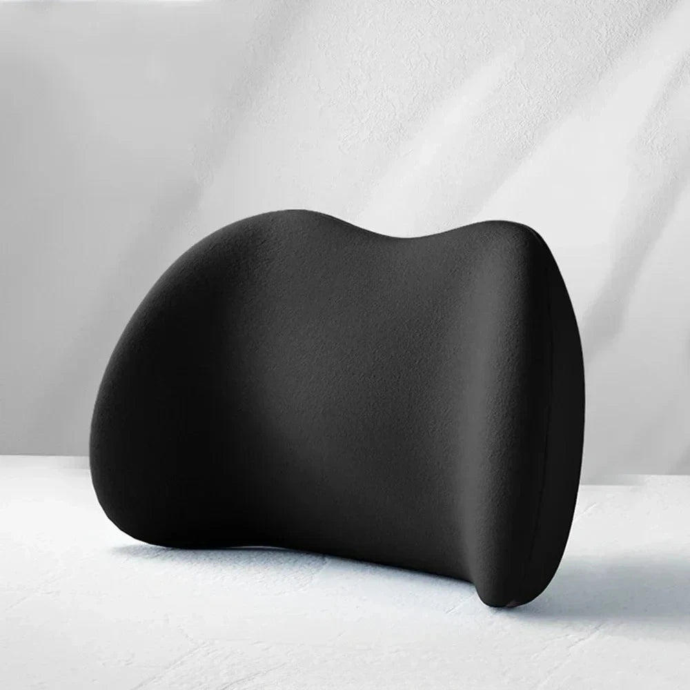 Memory Foam Car Headrest & Lumbar Support Cushion – Ergonomic Neck and Back Pillow for Car & Office Chair