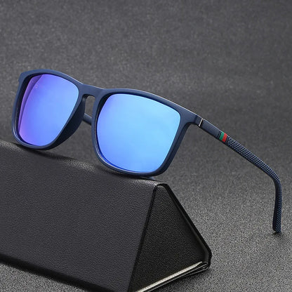 Outdoor Driving Sunglasses - Classic Polarized Square Large Frame Glasses for Men & Women, Fishing Sunglasses