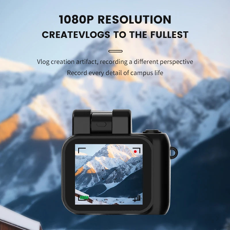 Y4000 Mini Keychain Camera - HD 1080P Portable Pocket Video Recorder with Screen & Flash Lamp
