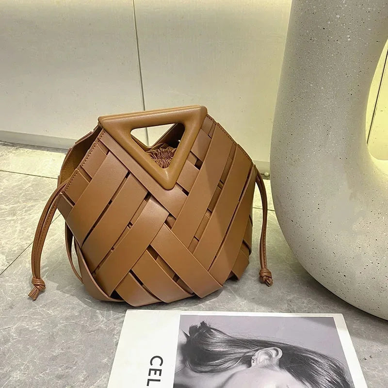 Women’s Vegan Leather Woven Tote Bag – Fashion Top Handle Crossbody Shoulder Handbag, Trendy 2025 Everyday Purse