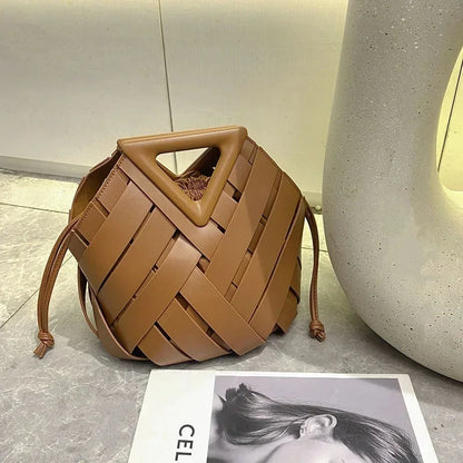 Women’s Vegan Leather Woven Tote Bag – Fashion Top Handle Crossbody Shoulder Handbag, Trendy 2025 Everyday Purse