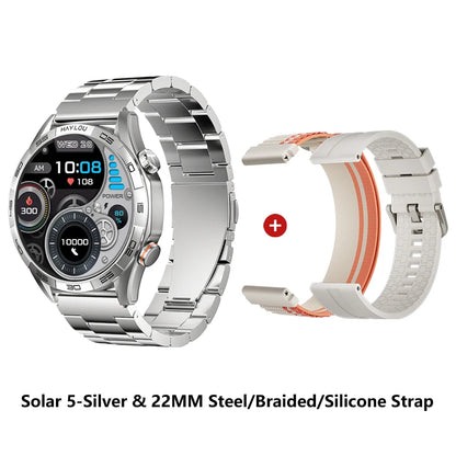 HAYLOU Solar 5 Smartwatch — 1.58" AMOLED, Voice Calling, 24H Health & Sports Tracker for Men