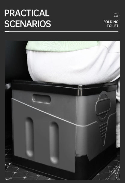 Portable Outdoor Camping Toilet – Odor-Proof Folding Emergency & Multifunctional Travel Toilet