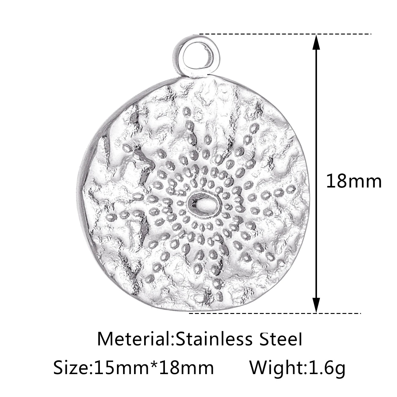 Stainless Steel Sunburst Sun Moon Star Charms Pendant – DIY Jewelry Making for Necklace, Bracelet & Earrings