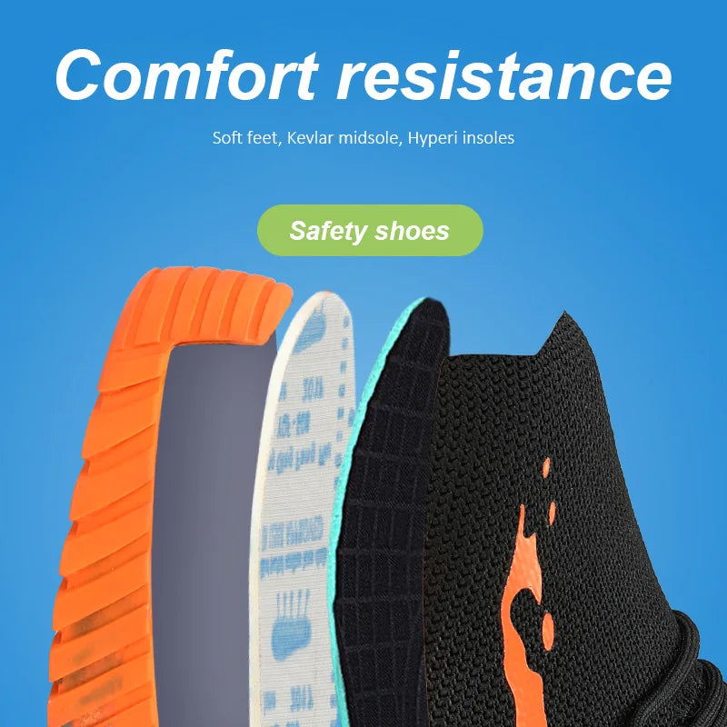 High-Top Safety Shoes for Men & Women – Steel Toe, Anti-Puncture Work Boots, Indestructible Safety Shoes