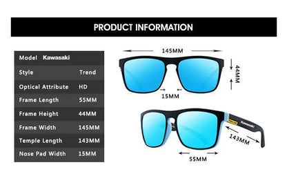 Kawasaki Polarized Fishing Sunglasses – Men & Women Outdoor Sport, Driving Eyewear with UV400 Protection