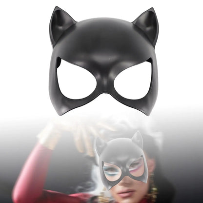 Cat Mask Costume - Animal Cosplay Face Cover for Halloween Parties & Festivals