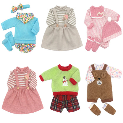 Baby Born Doll Clothes Set – Cute Jumpers, Rompers & Shoes for 13-18 Inch Newborn Dolls, Festival & Birthday Gift