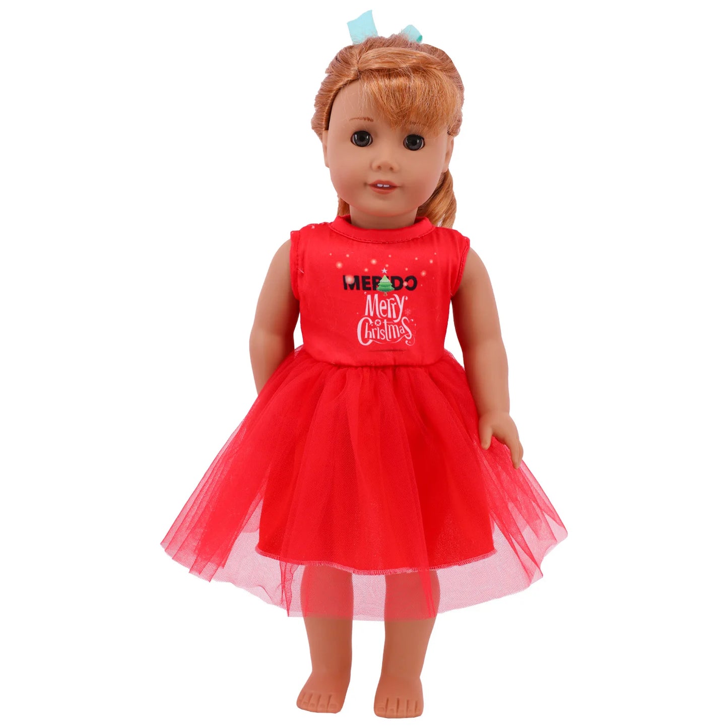 Pop Doll Christmas Outfit — Dress, Top & Pants Set for 18-Inch American and 43CM Reborn Baby Dolls, Our Generation Girl’s Toy Accessories