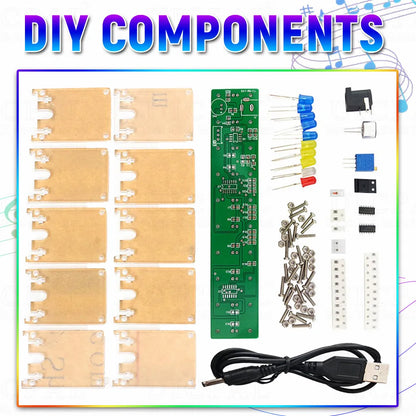 DIY LED Music Spectrum Kit - Crystal Column Audio Display PCB Soldering Practice Kit 5-12V