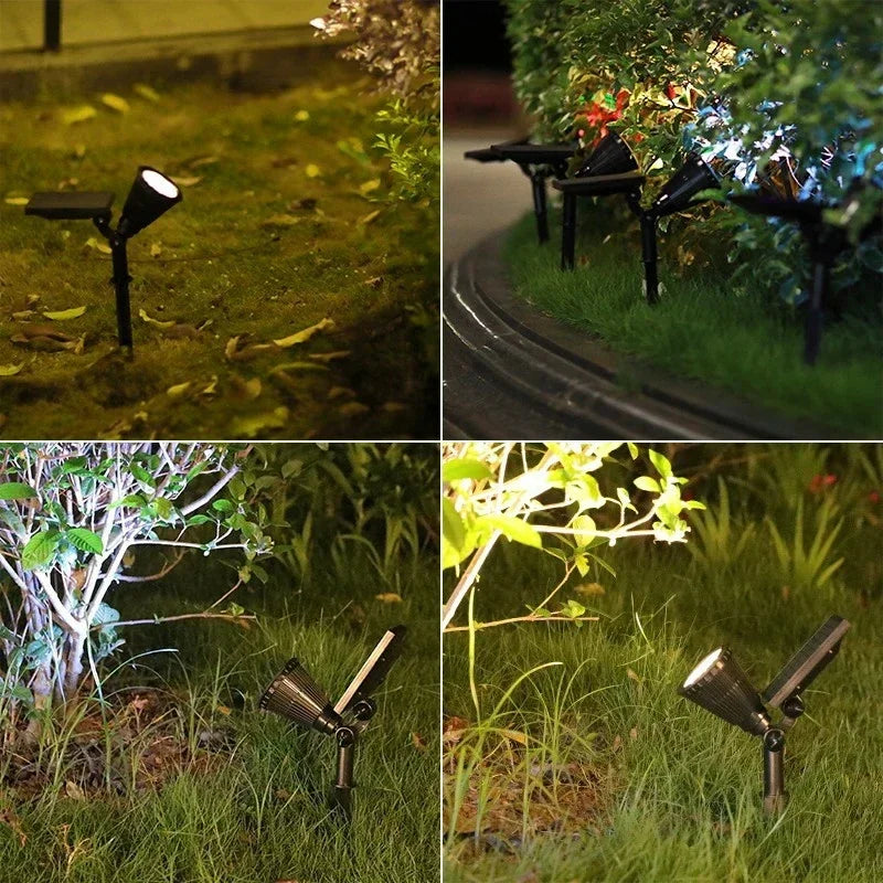 9 LED Solar Spotlights - IP65 Waterproof Adjustable Outdoor Lights for Garden, Backyard, Driveway & Patio Decor