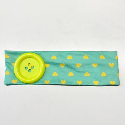 Y2K Vintage Polka Dot Headband - Trendy Button Hairband for Women, Cute Casual, Sports, and Yoga Accessories