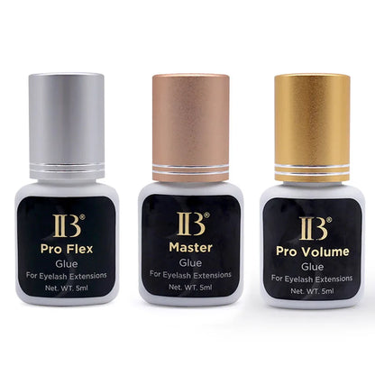 IB Pro Volume Eyelash Extension Glue — 1S Fast-Dry, Long-Lasting Korea Original Strong Cola Adhesive, 5ml for Fake Lashes