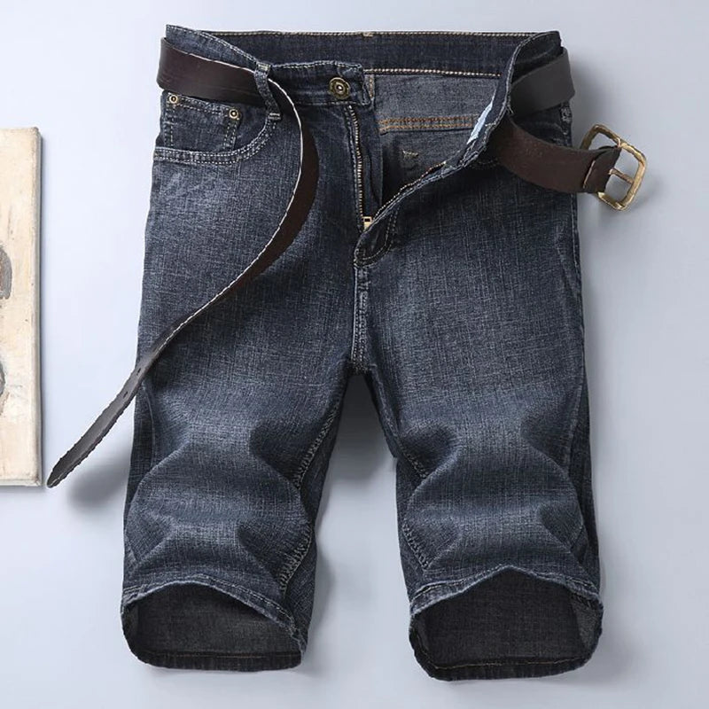Men's Slim Fit Stretch Denim Shorts – Fashion Straight Black Summer Jeans