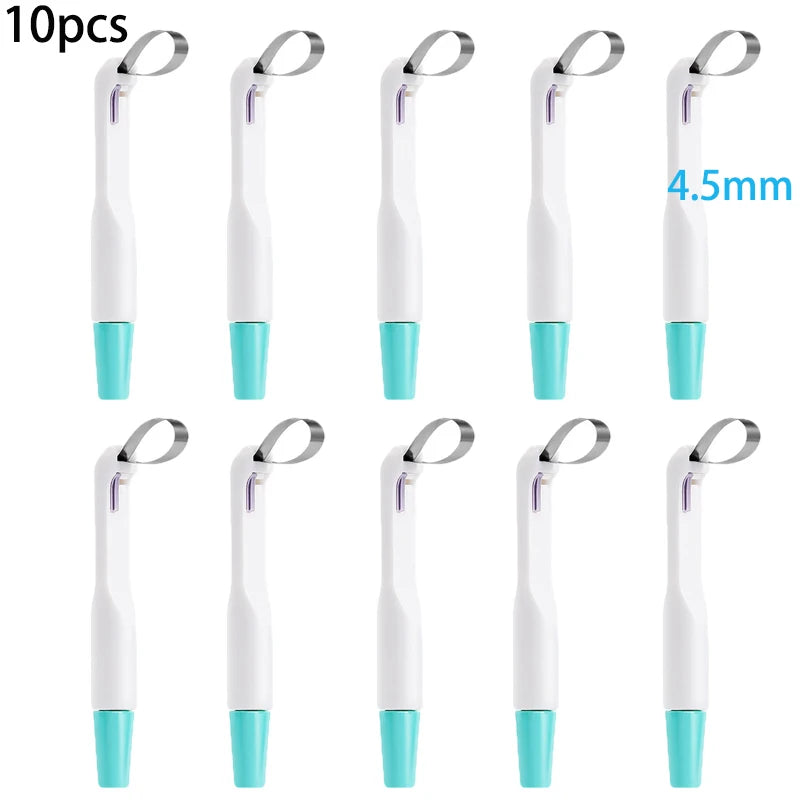 PIORPOY 10Pcs Dental Matrix Bands – Stainless Steel Adjustable Ring System, Standard & Curved Pre-Formed 4.5/6MM for Dentistry
