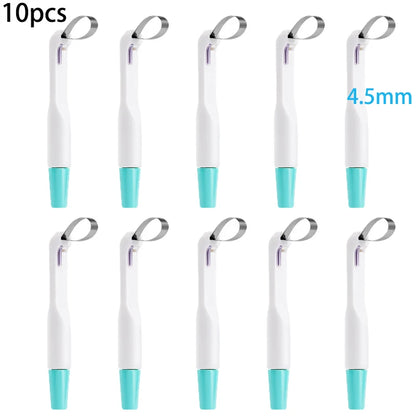 PIORPOY 10Pcs Dental Matrix Bands – Stainless Steel Adjustable Ring System, Standard & Curved Pre-Formed 4.5/6MM for Dentistry