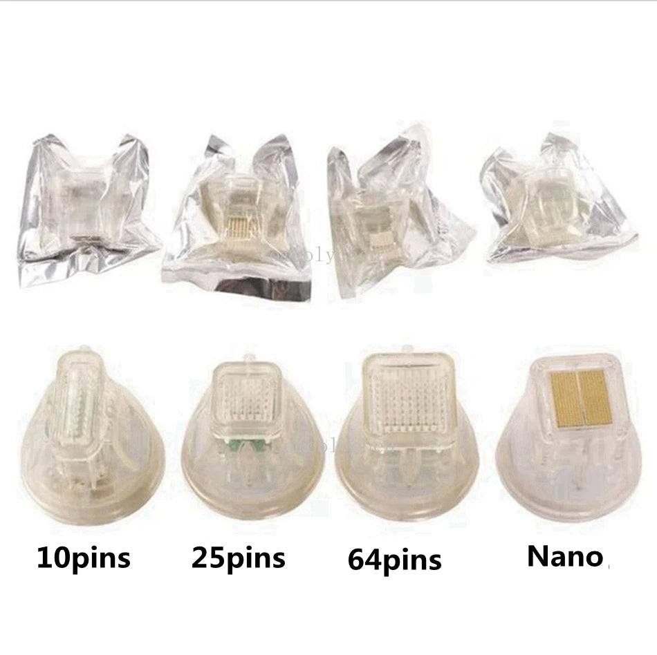 Disposable Fractional RF Cartridge Accessory, Gold-Plated 10/25/64 Pins Nano Cartridge for RF Machine, Anti-Stretch Marks Treatment