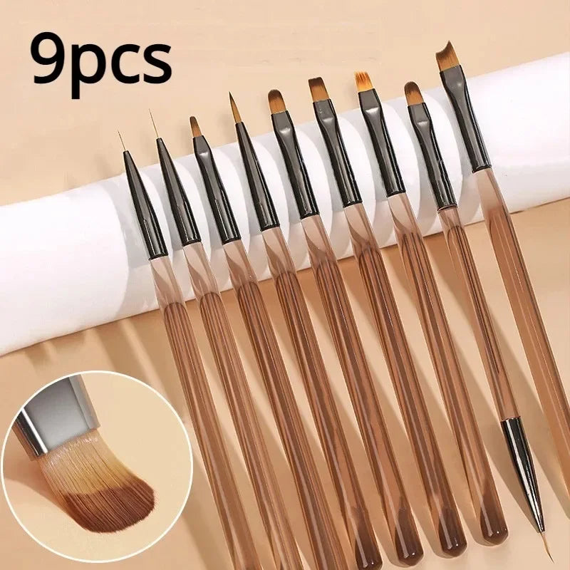Nail Art Liner Brushes – Striping & Drawing Pens for Elongated Lines, 6–25mm Professional Manicure Design Tools
