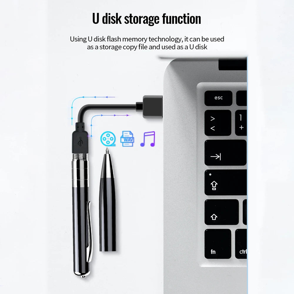 Digital Voice Recorder — 64GB/128GB Portable Professional Sound Dictaphone, Voice-Activated Audio Recording Pen & MP3 Player
