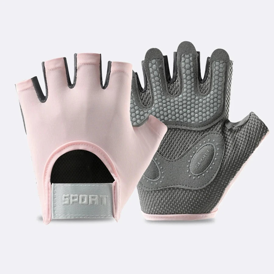 Unisex Sports & Fitness Gloves – Semi-Finger, Breathable, for Training, Kettlebells, Cycling & Wrist Support