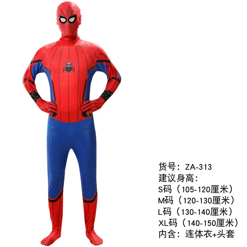 Men's Amazing Spiderman Cosplay Costume – Miles Morales Superhero Zentai Bodysuit Jumpsuit for Boys, Girls, Halloween & Christmas