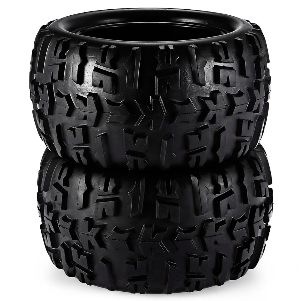 4pcs 1/8 Scale 17mm Hex RC Truck Tires & Wheels Set – Glued for Traxxas Maxx, Tmaxx, E-Revo, Revo 3.3, JLB Cheetah Monster
