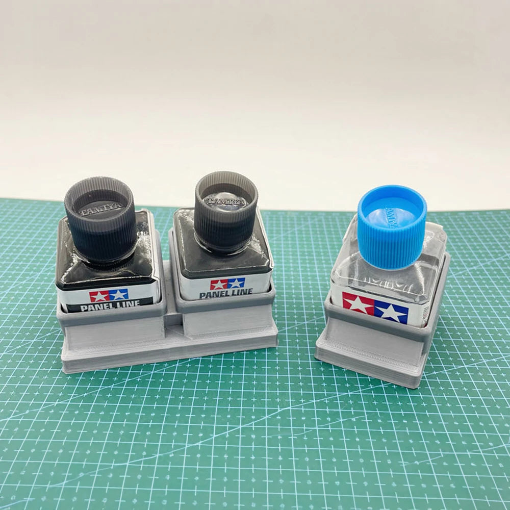 Tamiya Plastic Cement Glue Bottle Holder – Extra Thin Model Kit Organizer Stand for Paint, Panel Line & Adhesive Storage Rack