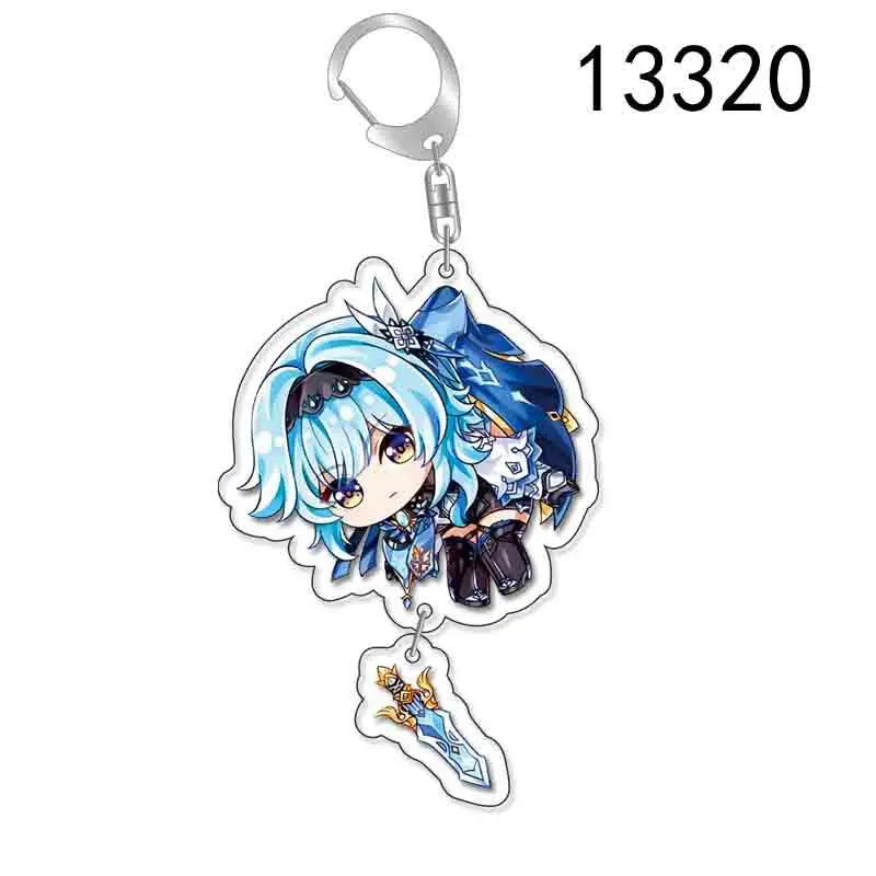 Genshin Impact Keychain – Acrylic Figure & Metal Holder Key Ring for Kids, Girls & Men