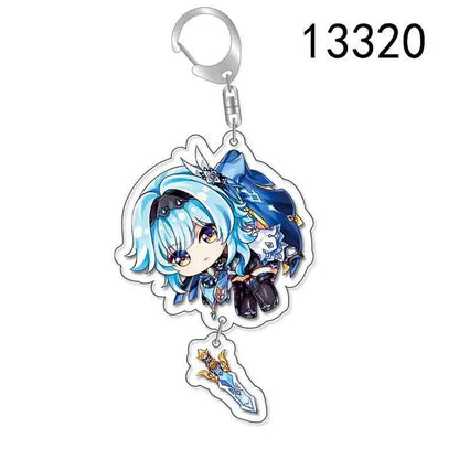 Genshin Impact Keychain – Acrylic Figure & Metal Holder Key Ring for Kids, Girls & Men